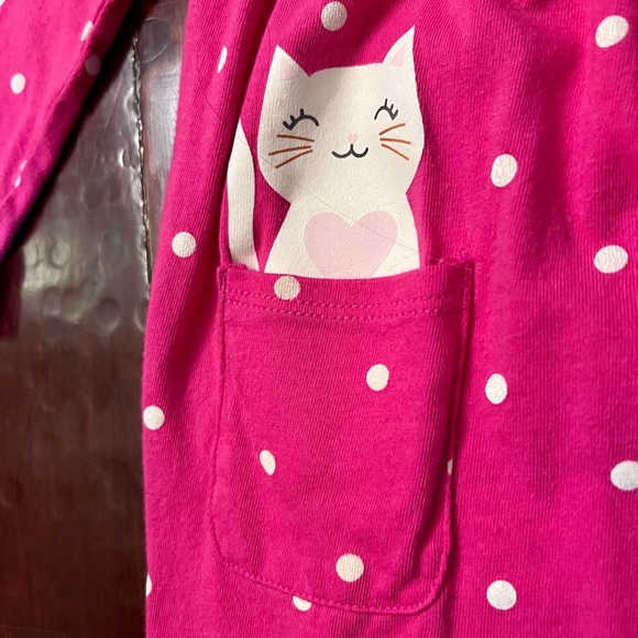 Bundle Of Jumping Beans Blue Heart Dress 2T And Pink Polka Dot Cat Dress 24 mths - Picture 8 of 11